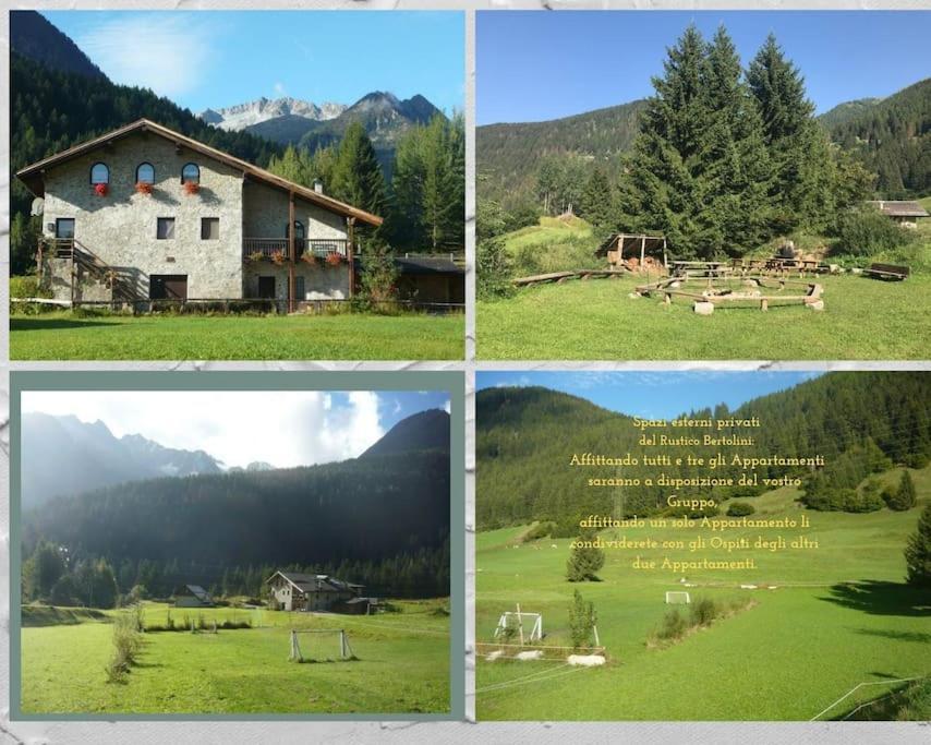 Chalet Rustico Bertolini Per Gruppi! Villa Vermiglio Bagian luar foto